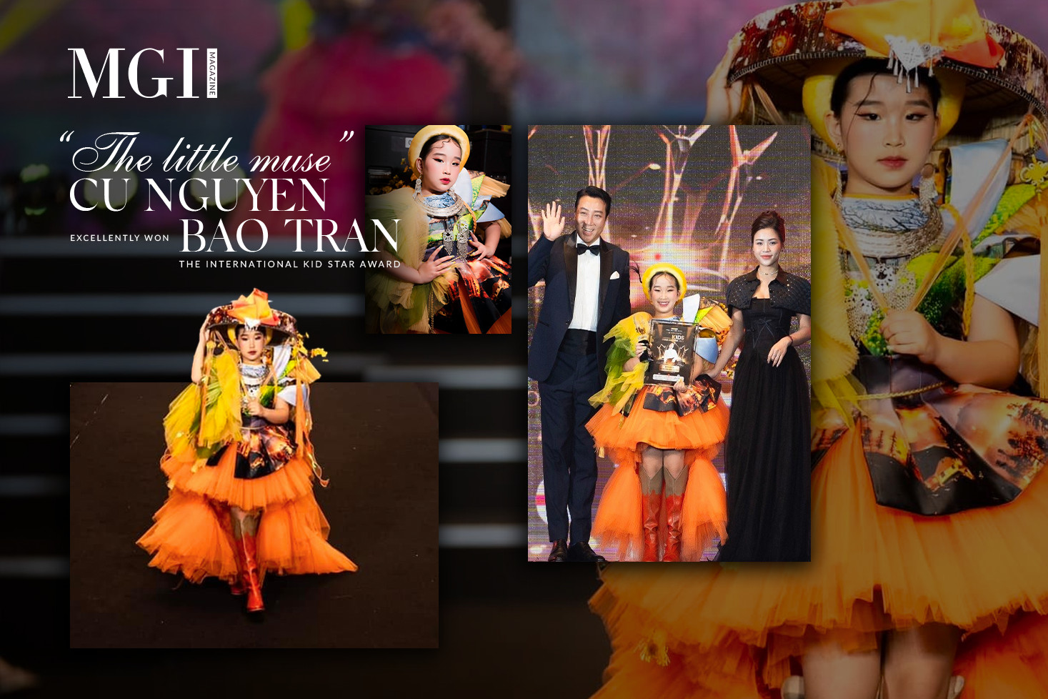 Cu Nguyen Bao Tran - The outstanding "little muse" won the International Kids Star Award 2023